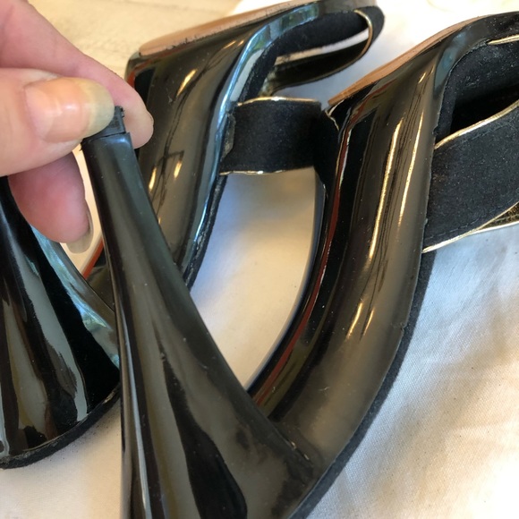 VINTAGE BLACK SUEDE SANDALS - Picture 9 of 16